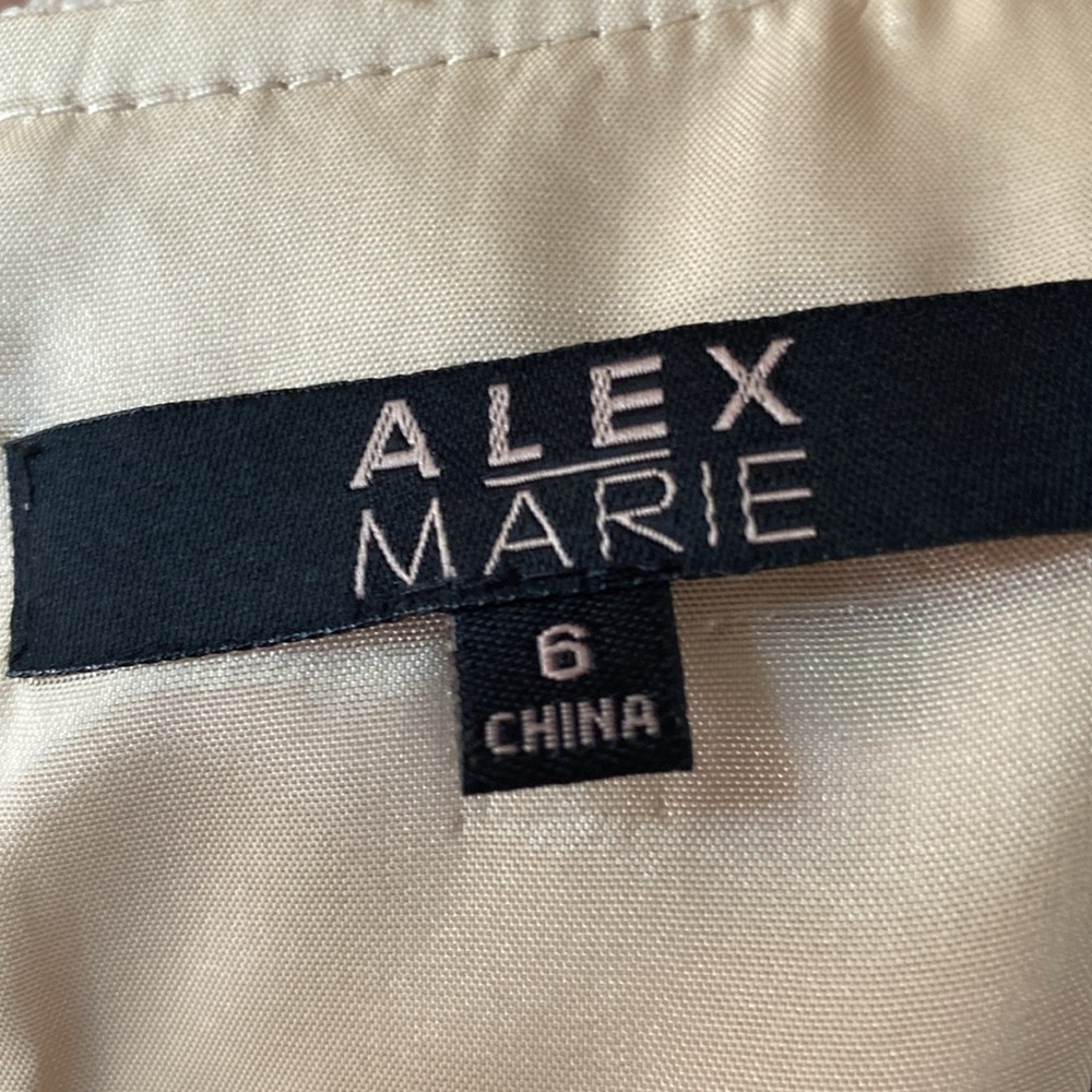 Alex Marie Cream and Gold Chain Detail Dress and Jacket Size 6 NWT - Picture 13 of 14